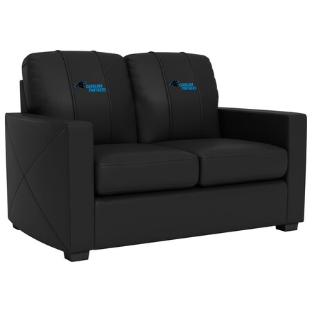 Dreamseat Silver Loveseat with Carolina Panthers Secondary Logo XZ7759003LSCDBK-PSNFL20021